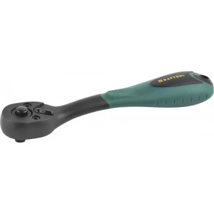 Трещотка для торцовых головок KRAFTOOL "EXPERT", Сr-V сталь, 72 зубца, пластиковое покрытие, 1/4" 27796-1/4_z02 купить в Когалыме