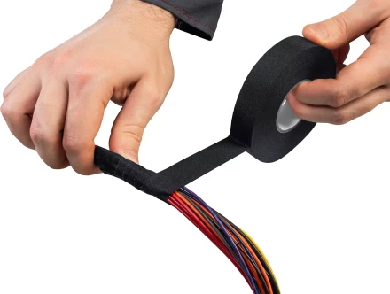 ЗУБР АВТО-ЖГУТ, 19 мм х 25 м, черная, термостойкая текстильная изолента, Профессионал (1236-2) купить в Когалыме