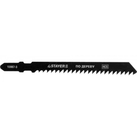 Полотна STAYER &quot;PROFI&quot;, T111C, для эл/лобзика, HCS, по дереву, ДВП, ДСП, EU-хвост., шаг 3мм, 75мм, 2шт 15987-3_z01 купить в Когалыме