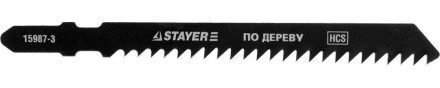 Полотна STAYER &quot;PROFI&quot;, T111C, для эл/лобзика, HCS, по дереву, ДВП, ДСП, EU-хвост., шаг 3мм, 75мм, 2шт 15987-3_z01 купить в Когалыме
