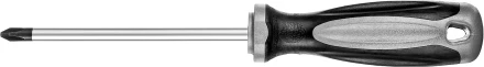 Отвертка MIRAX 25096-2-10, закаленный стержень, двухкомпонентная рукоятка, PH2x100мм 25096-2-10 купить в Когалыме