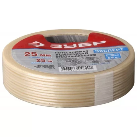 Лента ЗУБР "ЭКСПЕРТ" клеящая однонаправленная, усиленная стекловолокном, 19мм х 50м 12071-19-50 купить в Когалыме