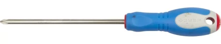 Отвертка ЗУБР, Cr-V сталь, трехкомпонентная рукоятка, цветовая индикация типа шлица, PH №2, 150мм 25252-2-150_z01 купить в Когалыме