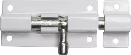 Задвижка накладная для окон и мебели "ШП-60 БЦ", цвет белый/цинк, 60мм 37751-60 купить в Когалыме