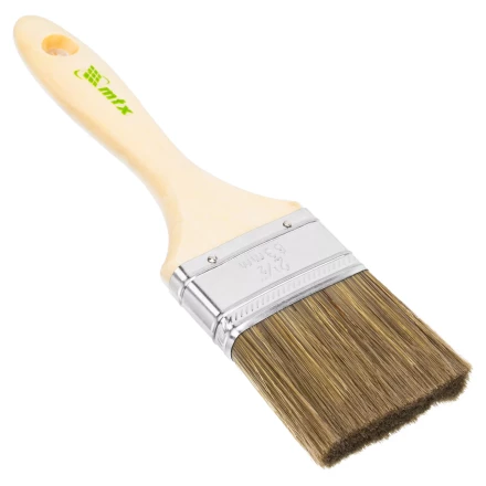 Кисть плоская "Евро" 2.5", смешанная щетина, деревянная ручка MTX 83080 купить в Когалыме