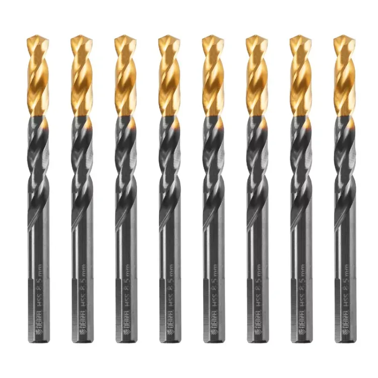 Сверло по металлу, 8,5 мм, HSS-Tin, Golden Tip, 8 шт. Denzel 717220 купить в Когалыме