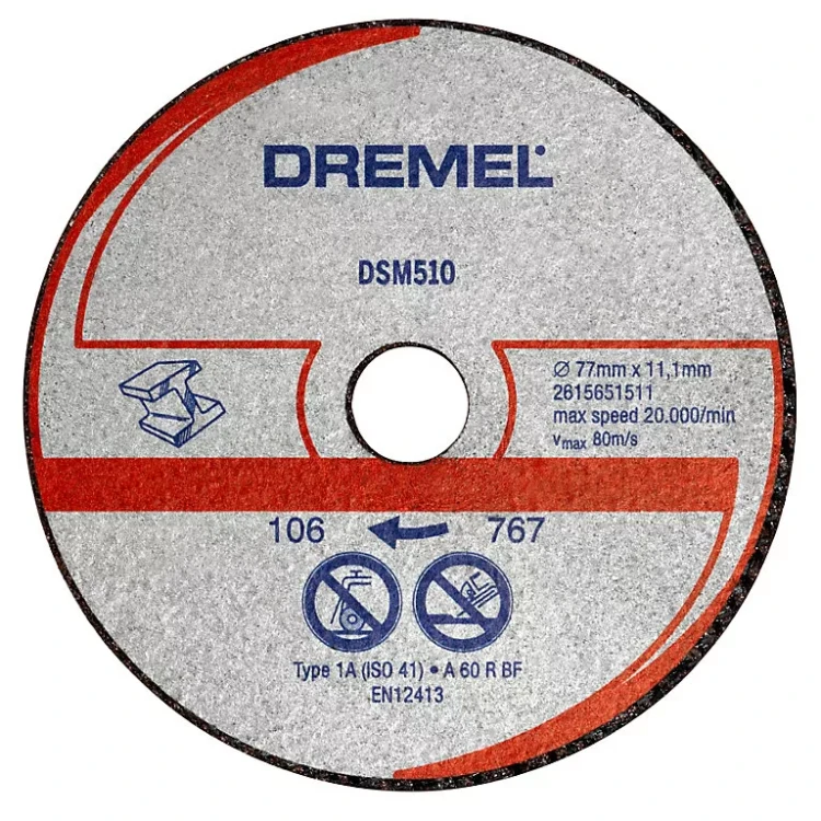 Диск отрезнойпо по металлу  DSM510  для пилы Dremel DSM20 купить в Когалыме