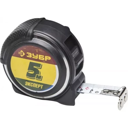 Рулетка ЗУБР "ЭКСПЕРТ" "АНТЕЙ", металлический обрезиненный корпус, полотно с нейлоновым напылением, 5мх19мм 34053-05-19 купить в Когалыме