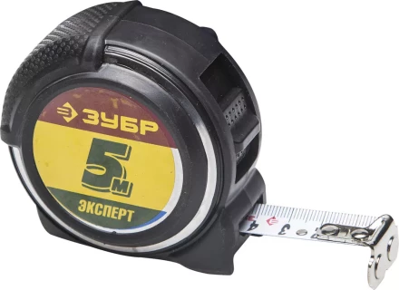 Рулетка ЗУБР "ЭКСПЕРТ" "АНТЕЙ", металлический обрезиненный корпус, полотно с нейлоновым напылением, 5мх19мм 34053-05-19 купить в Когалыме