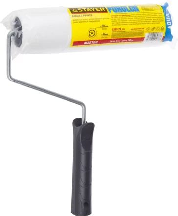 Валик "ПОРОЛОН" малярный в сборе, бюгель 6мм, 44x240мм, STAYER Master 0360-24_z01 купить в Когалыме