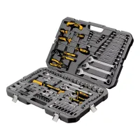 Набор инструментов Denzel 15804, 1/2", 1/4", CrV, S2, пластиковый кейс, 122 предмета
