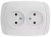 Розетка СВЕТОЗАР "CITY LIGHT" двойная в сборе, без заземления, цвет белый, 16А/~250В SV-54202-W купить в Когалыме