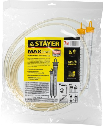 Гидроуровень STAYER &quot;MASTER&quot; с усиленной измерительной колбой большого размера, d 6мм, 7м 579434 купить в Когалыме
