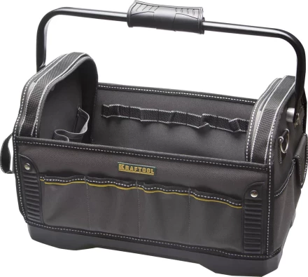 Сумка KRAFTOOL "INDUSTRIE" каркасная инструмент, жесткое пластик дно, 20 карманов, 8 петель-держателей, L=46см 38741 купить в Когалыме