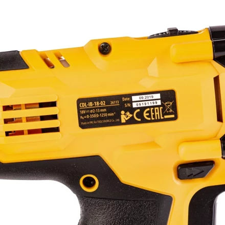 Дрель-шуруповерт аккумуляторная CDL-IB-18-02 Denzel 26113 купить в Когалыме