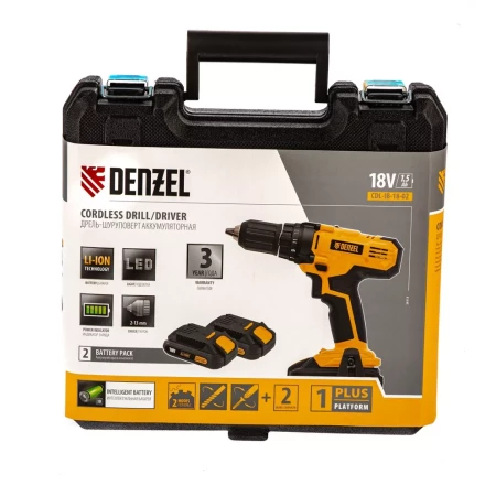Дрель-шуруповерт аккумуляторная CDL-IB-18-02 Denzel 26113 купить в Когалыме
