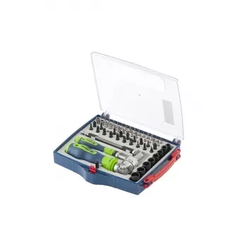 Отвертки реверсиные с набором бит, торцевых головок, 61 предм.,CrV Сибртех 13363 купить в Когалыме