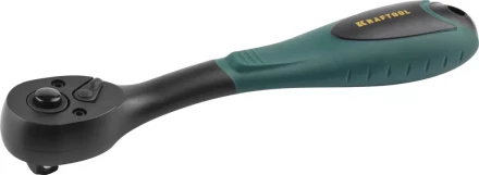 Трещотка для торцовых головок KRAFTOOL "EXPERT", Сr-V сталь, 72 зубца, пластиковое покрытие, 3/8" 27796-3/8_z02 купить в Когалыме