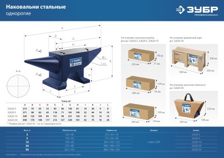 ЗУБР 3 кг, стальная наковальня, Профессионал (32620-3) купить в Когалыме