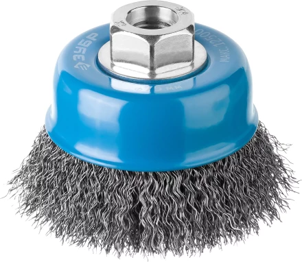ЗУБР "ПРОФЕССИОНАЛ". Щетка чашечная для УШМ, витая стальная проволока 0,3мм, 75ммхМ14 35261-075_z02 купить в Когалыме