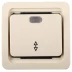 Выключатель СВЕТОЗАР "ГАММА" проходной одноклавишный, с подсветкой, цвет бежевый, 10А/~250В SV-54138-B купить в Когалыме