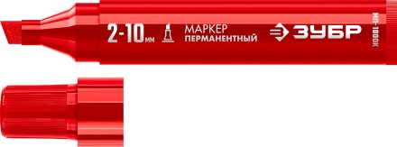 ЗУБР МП-1000К красный, 2-10 мм, клиновидный перманентный марке (06333-3) купить в Когалыме