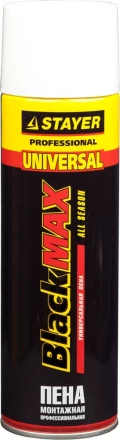 Пена "BlackMAX" монтажная, адаптерная, всесезонная, 500мл, STAYER 41130 купить в Когалыме