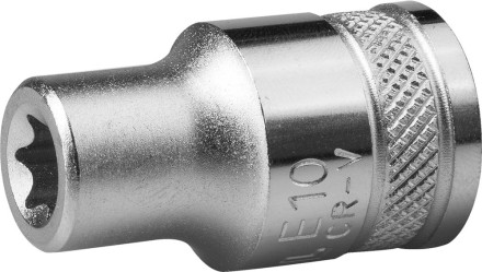 Торцовая головка KRAFTOOL &quot;INDUSTRIE QUALITAT&quot;, Cr-V, внешний TORX, хромосатинированная, 1/2&quot;, Е 11 27810-11_z01 купить в Когалыме