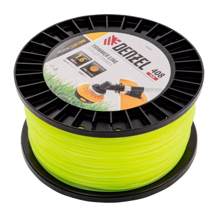 Леска для триммера круглая, 1,6мм х 408м, на DIN катушке FLEX CORD, Denzel 96268 купить в Когалыме