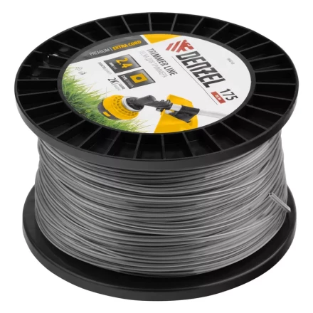 Леска для триммера двухкомпонентная квадрат, 2,4мм х 175м, на DIN катушке EXTRA CORD// Denzel 96818 купить в Когалыме