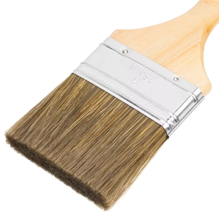 Кисть плоская "Евро" 3", смешанная щетина, деревянная ручка MTX 83081 купить в Когалыме