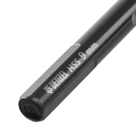 Сверло по металлу, 9 мм, HSS-Tin, Golden Tip, 8 шт. Denzel 717221 купить в Когалыме