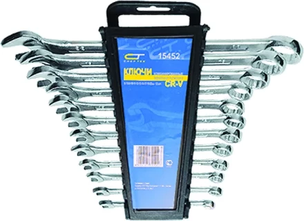 Набор ключей комбинированных 6 - 22 мм CrV 12 шт. СИБРТЕХ 15452 купить в Когалыме