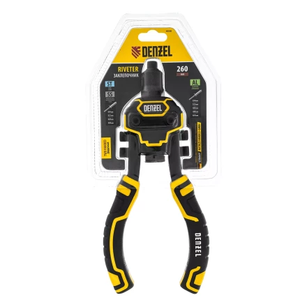 Заклепочник двуручный, заклепки 2,4-3,2-4,0-4,8-6,4 мм Denzel 40500 купить в Когалыме