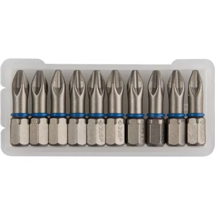 Биты ЗУБР "ЭКСПЕРТ" торсионные кованые, обточенные, хромомолибденовая сталь, тип хвостовика C 1/4", PH2, 25мм, 10шт 26011-2-25-10 купить в Когалыме