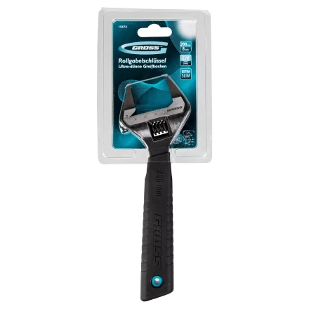 Ключ разводной, 200 мм Gross 15573, CrV, ультратонкие губки купить в Когалыме