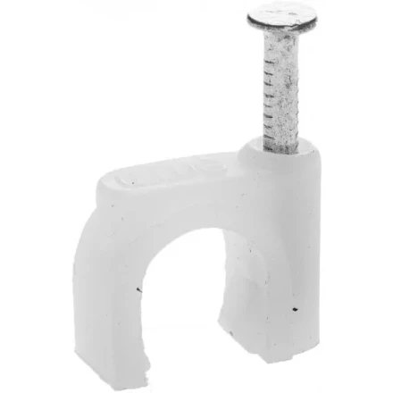 Скоба-держатель для круглого кабеля, с оцинкованным гвоздем, 5 мм, 100 шт, STAYER Master 4510-05 4510-05 купить в Когалыме