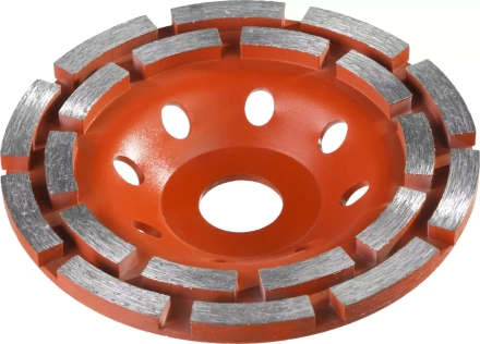 Чашка алмазная шлифовальная по бетону ЗУБР "МАСТЕР" сегментная двухрядная, 125мм 33376-125 купить в Когалыме