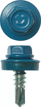 Саморезы ЗУБР окраш., RAL 5009 небесно-голуб., для крепл. кров. матер. к металл. констр., 5.5x19мм, 500шт 4-300315-55-019-5009 купить в Когалыме