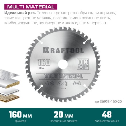 Диск пильный Multi Material, повышенный ресурс 36953-160-20 купить в Когалыме