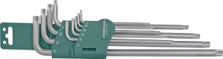 Набор ключей угловых Torx EXTRA LONG T9-Т50 10предметов Jonnesway H12S110S 48067 купить в Когалыме