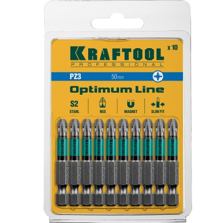 Биты KRAFTOOL OPTIMUM PZ 26124-3-50-10 купить в Когалыме