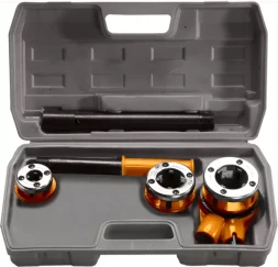 Набор клуппов 1/2"-3/4"-1"+ плашкодержатель с трещоткой, 6 предм  SPARTA 773335