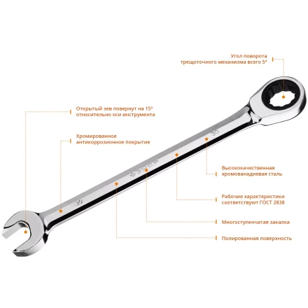 Наборы трещоточных комбинированных ключей Зубр серия ПРОФЕССИОНАЛ 27073-H12 купить в Когалыме