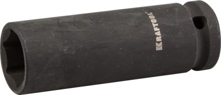 Торцовая головка KRAFTOOL &quot;INDUSTRIE QUALITAT&quot; ударная, удлиненная (1/2&quot;), FLANK, Cr-Mo, фосфатированная, 17 мм 27942-17_z01 купить в Когалыме