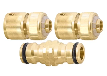 Набор для подключения шланга 1/2" (переходник 2 соединит.аквастоп) латунный  PALISAD 66210 купить в Когалыме