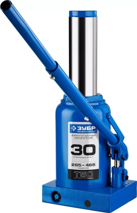 Домкрат гидравлический бутылочный T50, 30т, 285-465мм, ЗУБР Профессионал 43060-30 43060-30_z01 купить в Когалыме