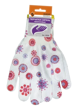 Перчатки нейлоновые Сирень Энкор 1/10 58745 купить в Когалыме
