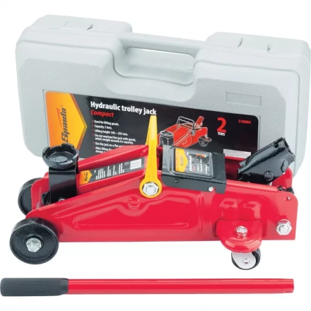 Домкрат гидравлический подкатной 2 т h подъема 140–295 мм в кейсе compact  SPARTA 510084 купить в Когалыме