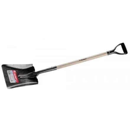 Лопата ЗУБР "МАСТЕР" ЗАВИДОВО совковая, деревянный черенок из дуба, пластиковая рукоятка, 320х250x1200мм 39363_z01 купить в Когалыме